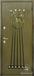Декоративная входная дверь с ковкой-63